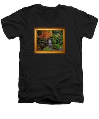 Portland Japanese Garden V-Neck T-Shirts