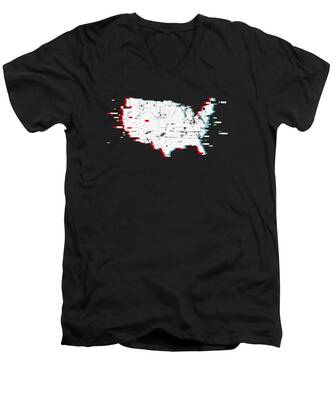 Cartography V-Neck T-Shirts