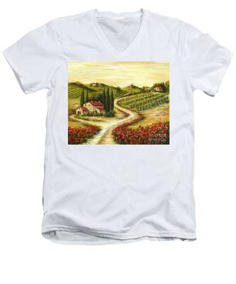 Tuscany Vineyards V-Neck T-Shirts
