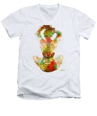 Abstract Figure V-Neck T-Shirts