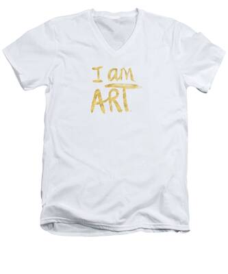 Gold Paintings V-Neck T-Shirts
