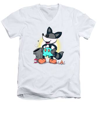 Raccoons V-Neck T-Shirts