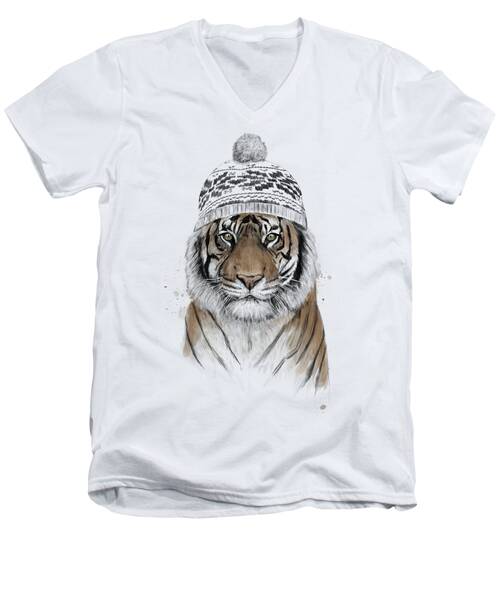 Siberian Tiger V-Neck T-Shirts