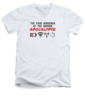 Smartphone V-Neck T-Shirts