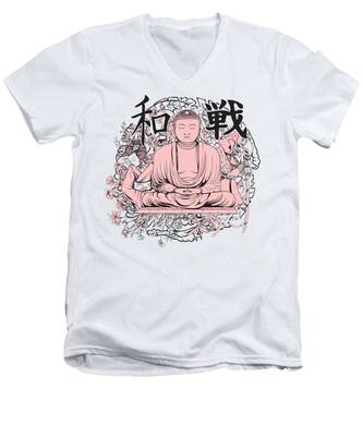 Budha V-Neck T-Shirts
