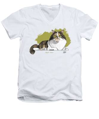 Cat Eyes V-Neck T-Shirts