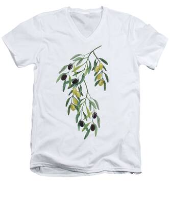 Olive Oil V-Neck T-Shirts