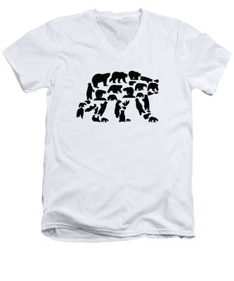 Grizzly Bears V-Neck T-Shirts