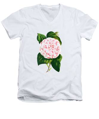 Camellia V-Neck T-Shirts