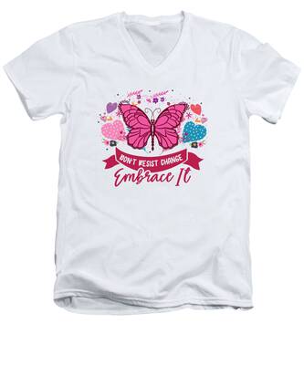 Beautiful Butterfly V-Neck T-Shirts