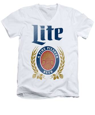 Lite Beer V-Neck T-Shirts
