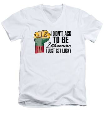 Lithuanian V-Neck T-Shirts