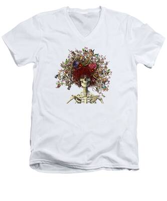 Flower Symbolism V-Neck T-Shirts
