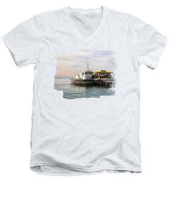 Santa Monica Pier V-Neck T-Shirts