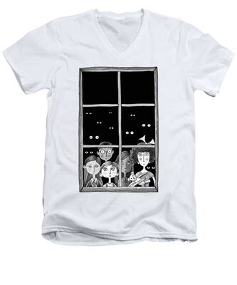 Window Frame V-Neck T-Shirts