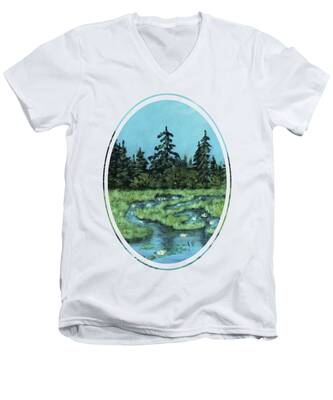 Marsh Grass V-Neck T-Shirts