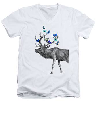 Roe Deer V-Neck T-Shirts