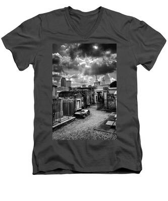 New Orleans Cemeteries V-Neck T-Shirts