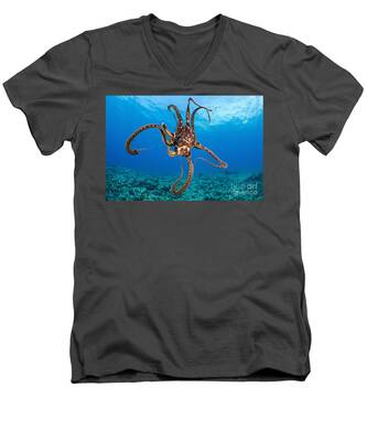Octopus Cyanea V-Neck T-Shirts