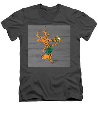 Milwaukee Bucks V-Neck T-Shirts