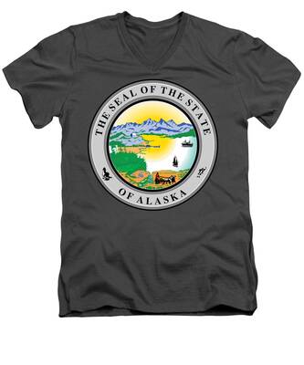 Alaska Railroad V-Neck T-Shirts