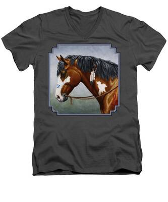 Indian Horse V-Neck T-Shirts