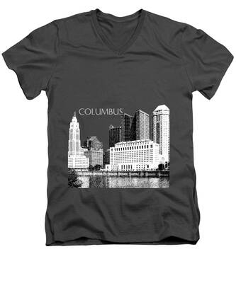 Columbus Skyline V-Neck T-Shirts