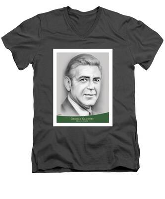 George Clooney V-Neck T-Shirts