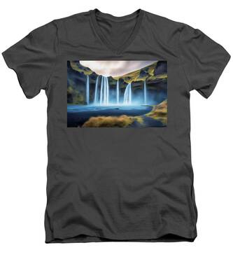 South Iceland V-Neck T-Shirts
