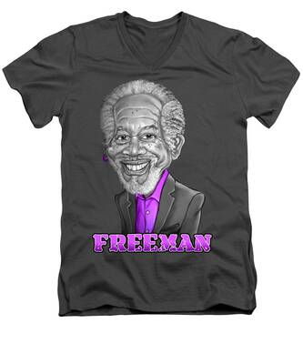 Morgan Freeman V-Neck T-Shirts
