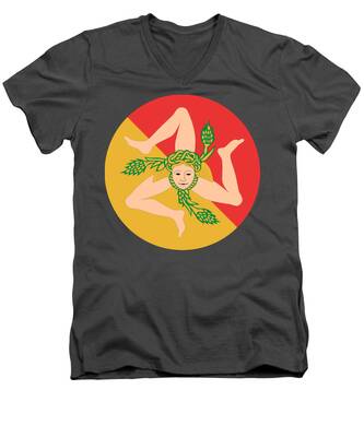 Mediterranean Island V-Neck T-Shirts