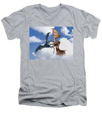 Flying Dragon V-Neck T-Shirts