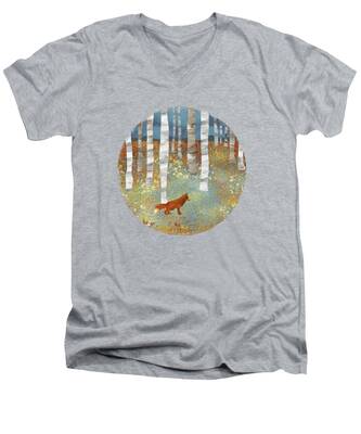 Fall Landscape V-Neck T-Shirts