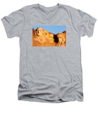 Mount Rushmore V-Neck T-Shirts