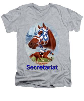 Racehorse V-Neck T-Shirts