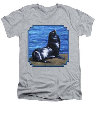 California Sea Lions V-Neck T-Shirts