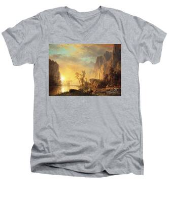 Albert Bierstadt V-Neck T-Shirts