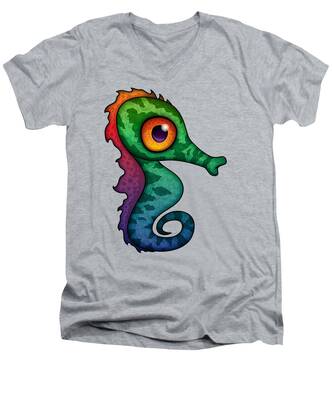 Colorful Fish V-Neck T-Shirts