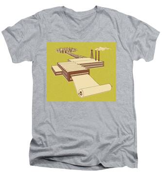 Roller Mill V-Neck T-Shirts