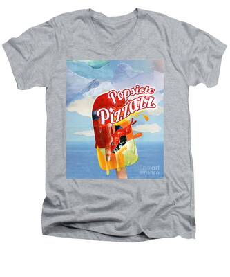 Cherry Juice V-Neck T-Shirts