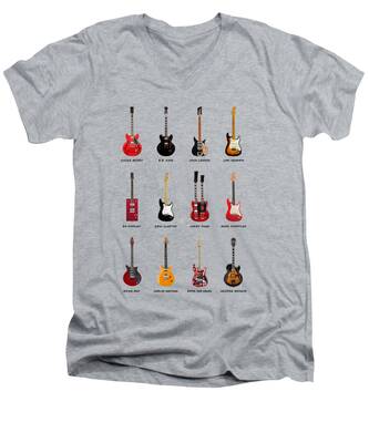 Jimi Hendrix V-Neck T-Shirts