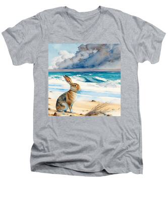 Rabbit Island V-Neck T-Shirts