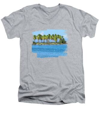 Crystal Island V-Neck T-Shirts