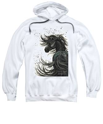 Black and White Horse Photography Hooded Sweatshirts