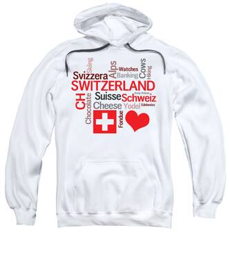 Flag of Switzerland Swiss Flag Schweizer Hooded Sweatshirt 