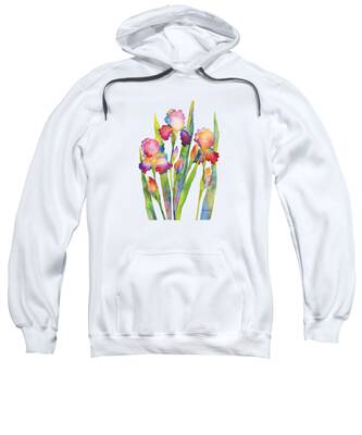 Watercolor Iris Hooded Sweatshirts