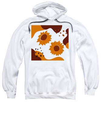 Abstract Sunflower Hooded Sweatshirts