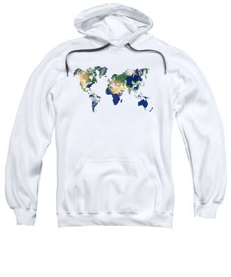 Earth From Space Hooded Sweatshirts