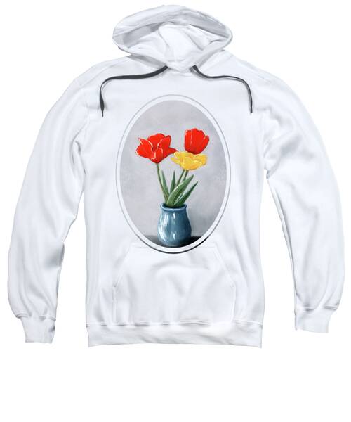 Tulips In Vase Hooded Sweatshirts