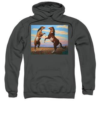 Stallions Fighting Hooded Sweatshirts
